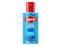 Alpecin Hybrid Sensitiv Coffein Shampoo, hellblaue Flasche für empfindliche und trockene Kopfhaut, beruhigt Juckreiz und beugt Haarausfall vor.