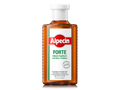 Alpecin Forte Intensiv Kopfhaut- und Haar-Tonikum, braune Flasche mit weißem Verschluss, bei Schuppen und fettigem Haar.